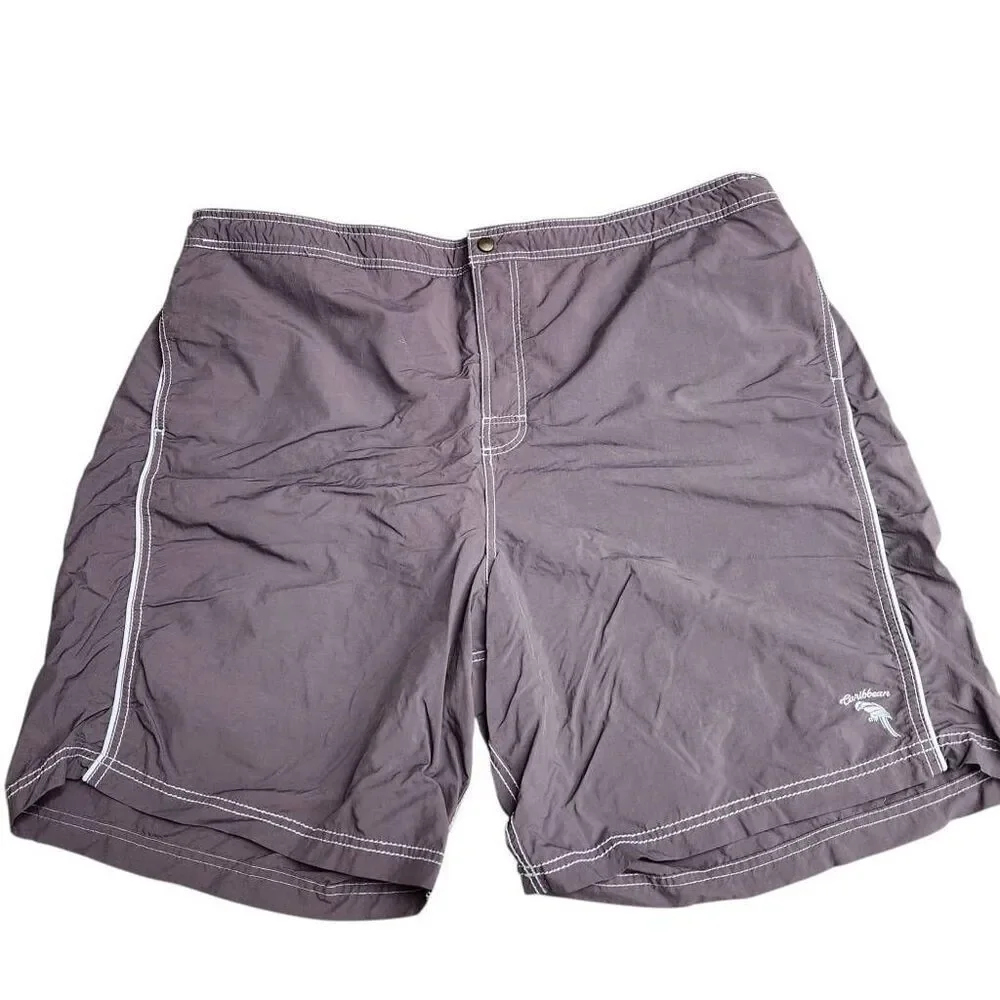 Caribbean Swimwear Blue Swim Trunks With Pockets Shorts on Sale 5 for 35